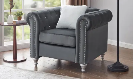 Raisa Chair in Gray by Glory Furniture