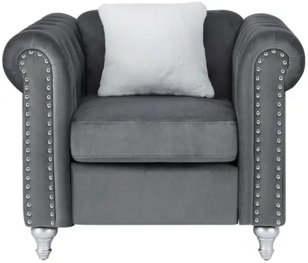 Raisa Chair in Gray by Glory Furniture