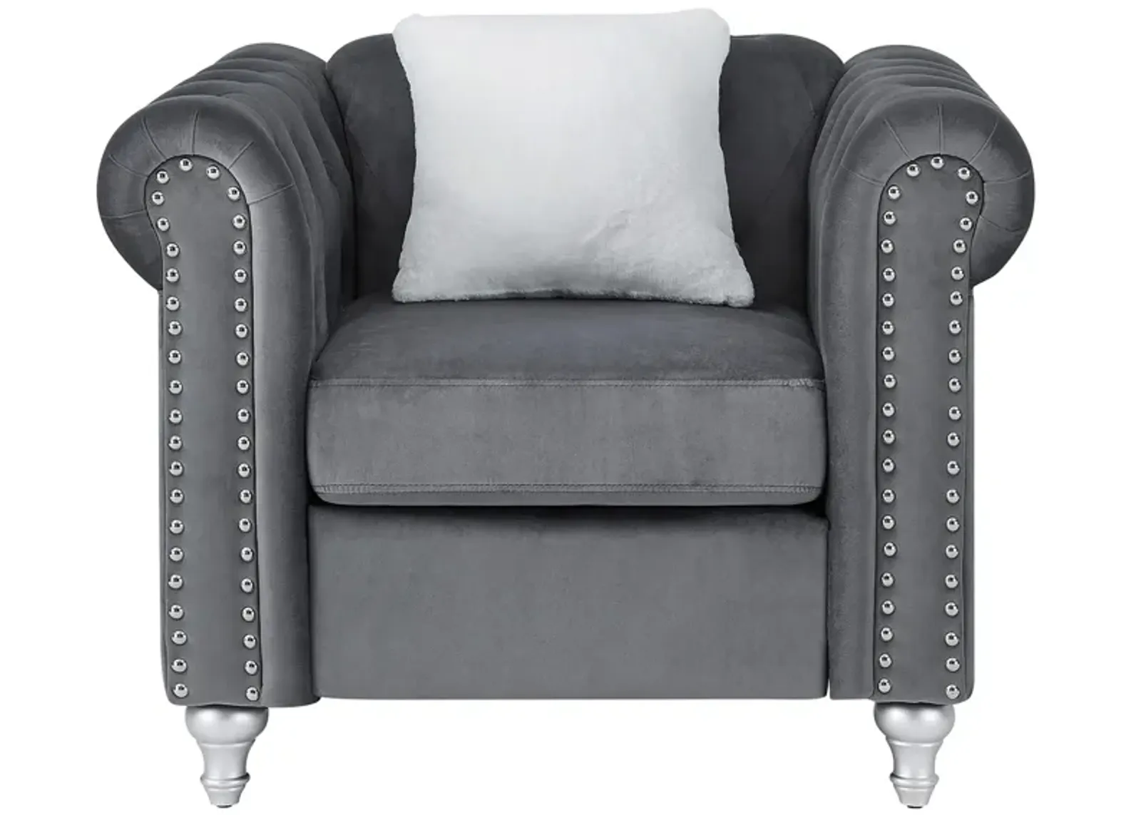 Raisa Chair in Gray by Glory Furniture