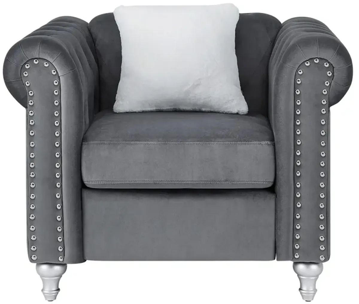 Raisa Chair in Gray by Glory Furniture