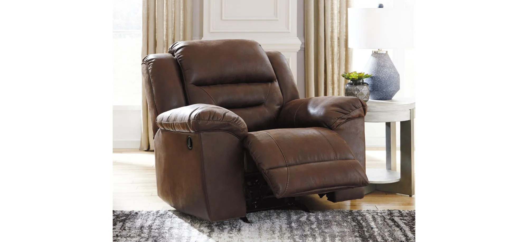 Stoneland Rocker Recliner in Chocolate by Ashley Furniture