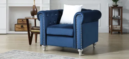 Raisa Chair in Navy Blue by Glory Furniture