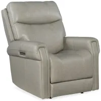 Carroll Power Recliner with Power Headrest and Lumbar in Milton Fog by Hooker Furniture