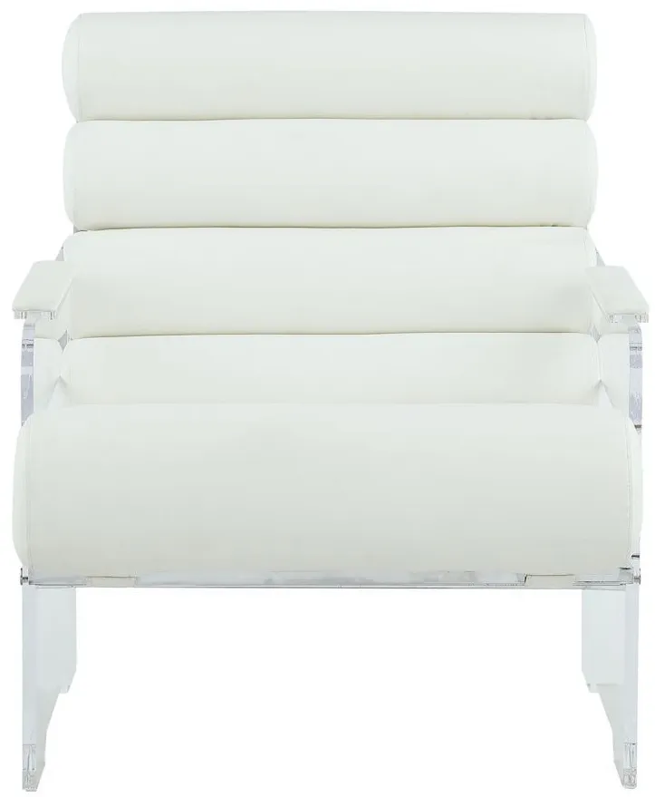 Sarah Chair in White by Chintaly Imports