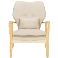 Tarly Accent Chair in Beige / Natural by Safavieh
