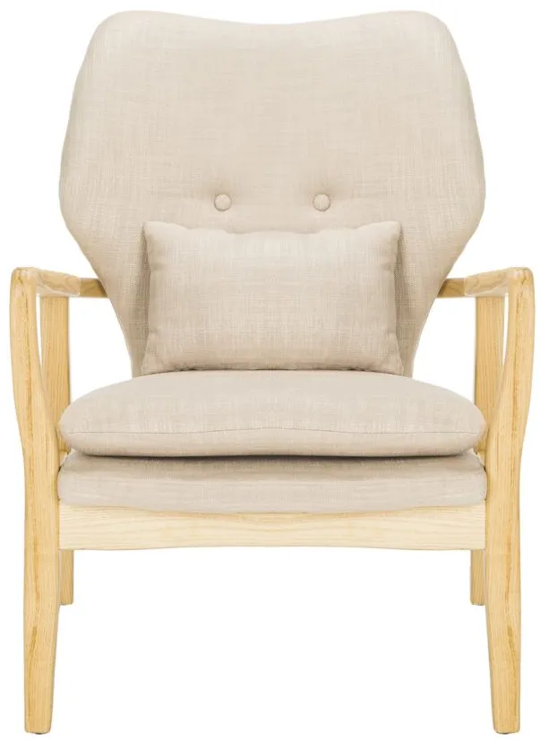 Tarly Accent Chair in Beige / Natural by Safavieh