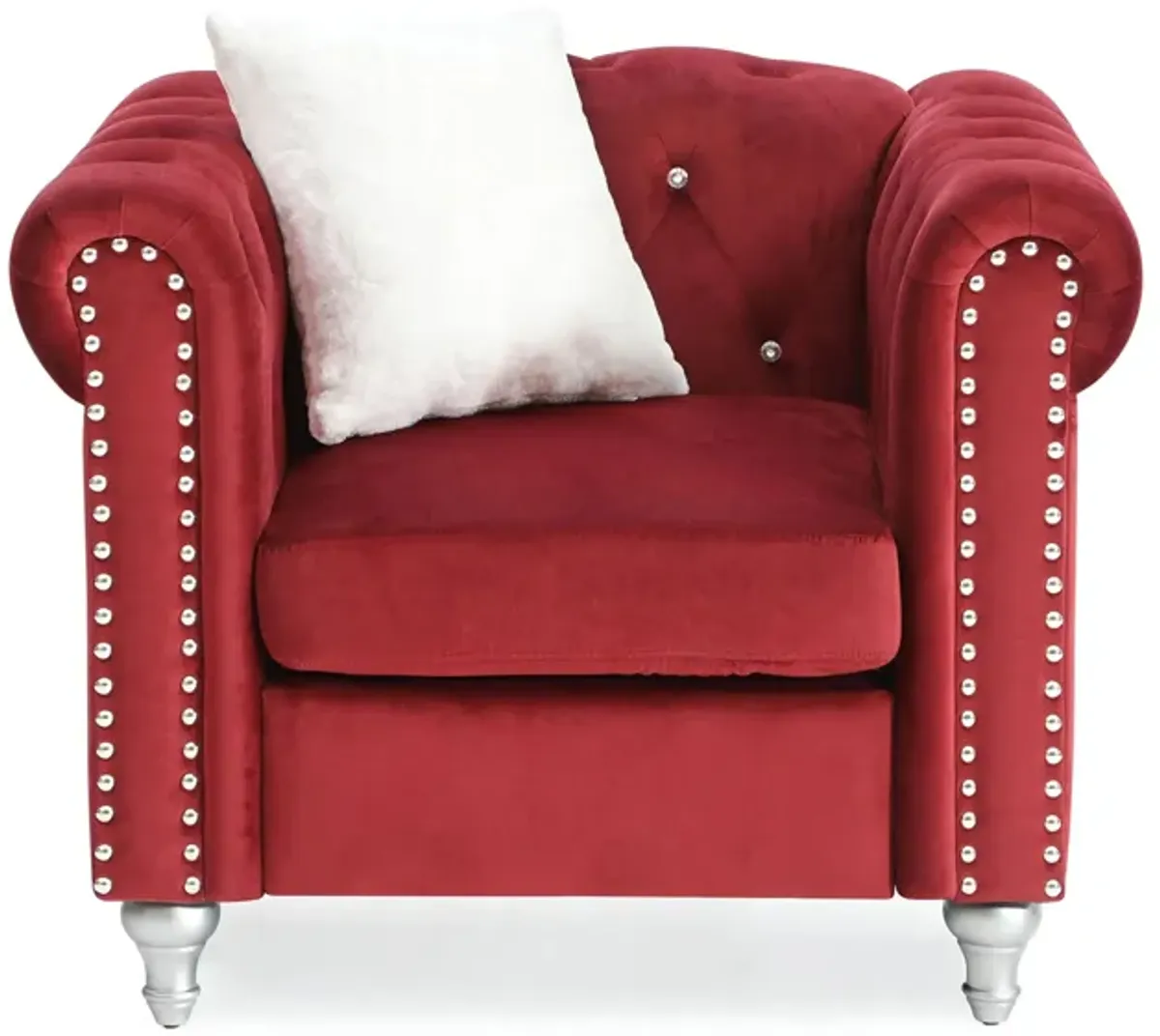 Raisa Chair in Burgundy by Glory Furniture