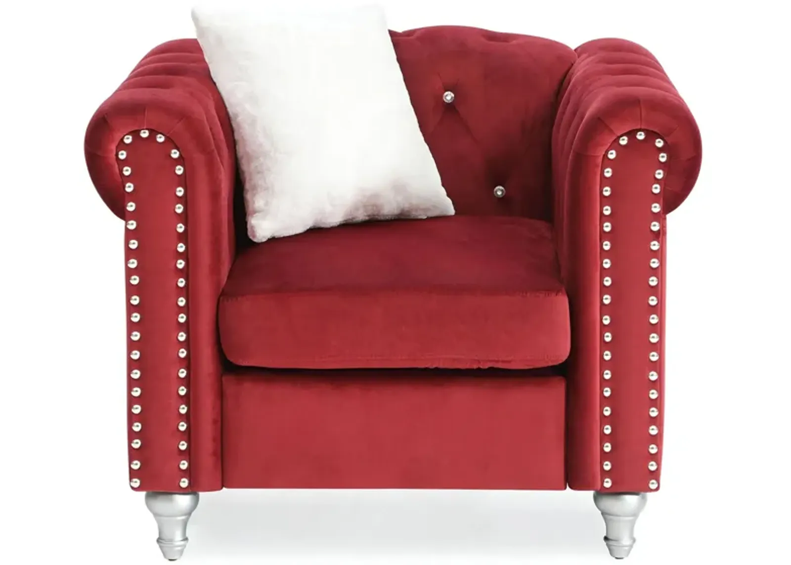 Raisa Chair in Burgundy by Glory Furniture