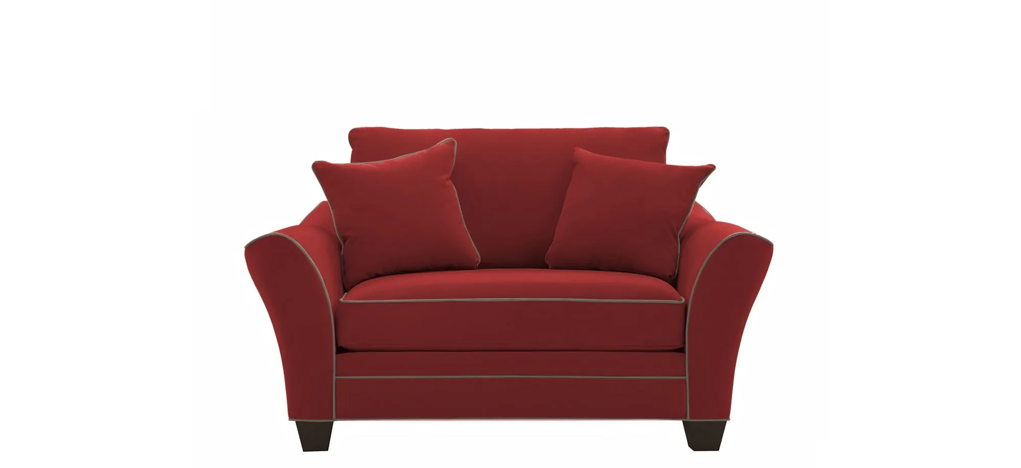 Briarwood Chair-and-a-Half in Suede So Soft Cardinal/Mineral by H.M. Richards