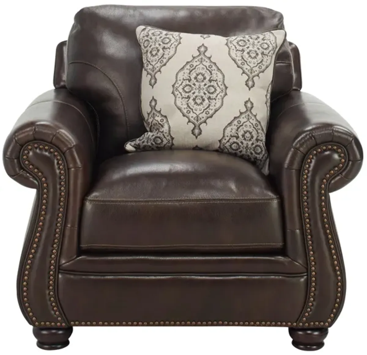 Alistair Leather Chair in Brown by Bellanest