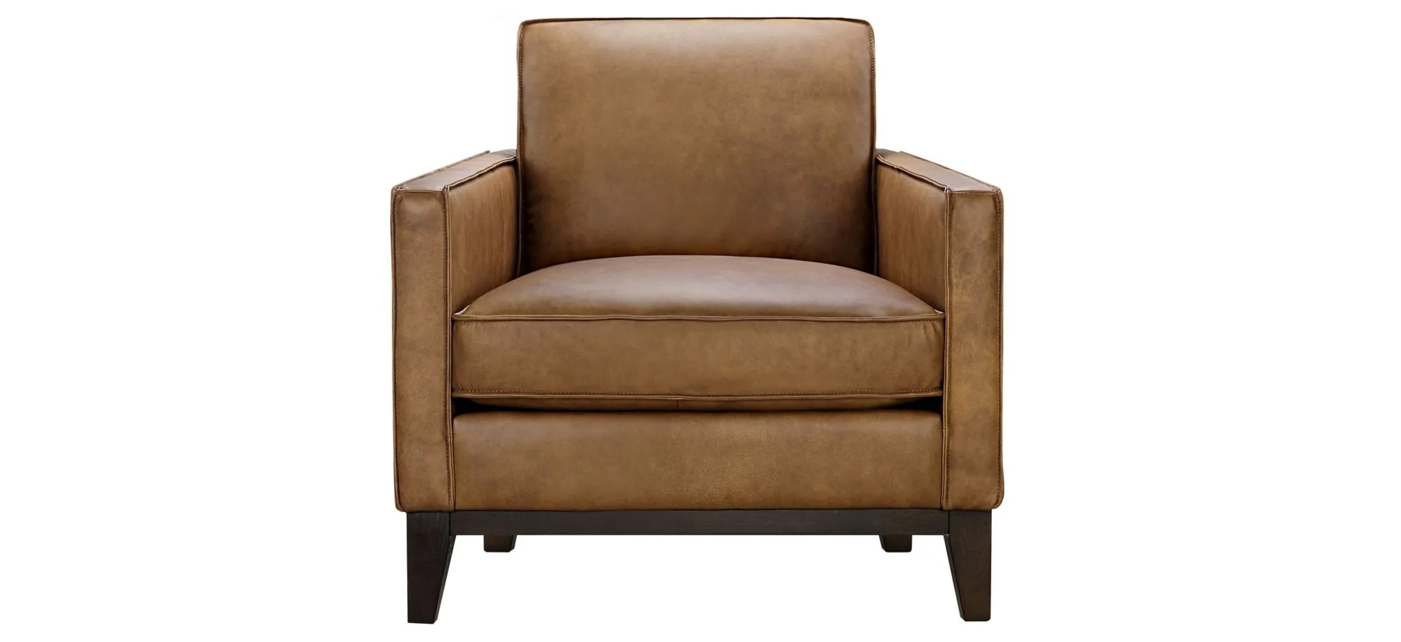 Roscoe Leather Chair in Honey by GTR Leather Inc