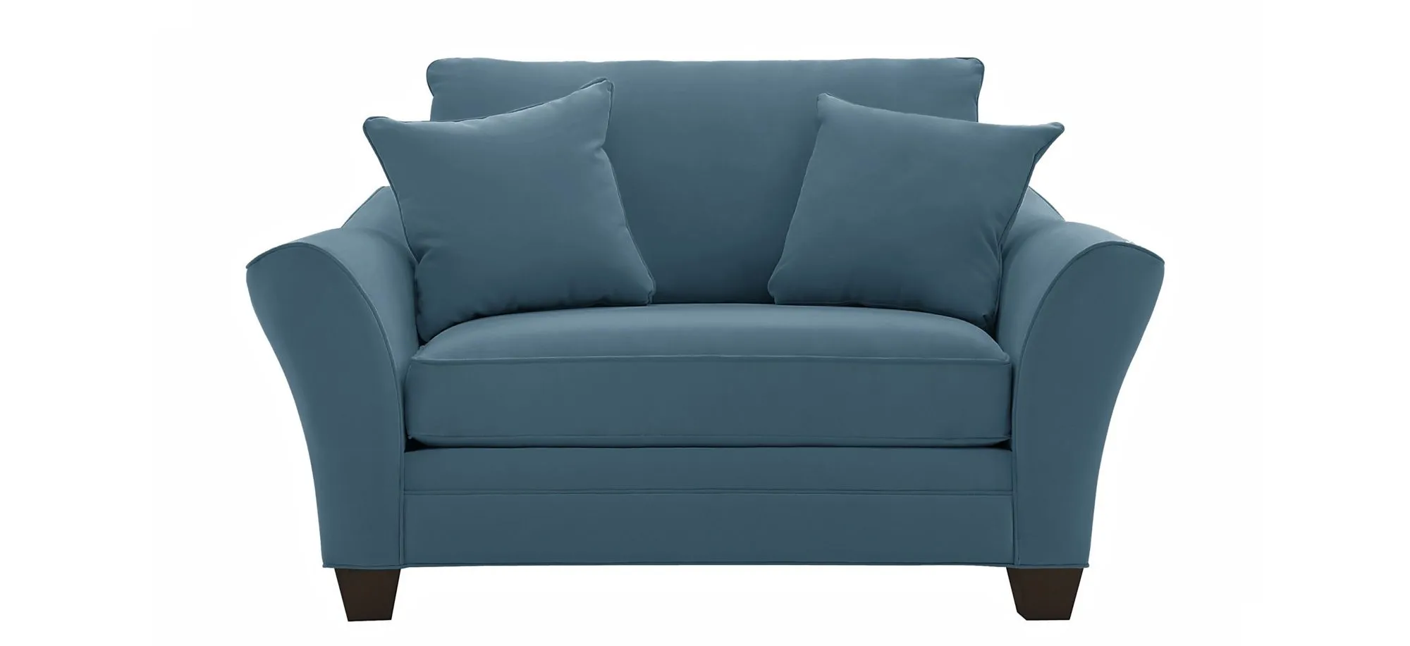 Briarwood Chair-and-a-Half in Suede So Soft Indigo by H.M. Richards