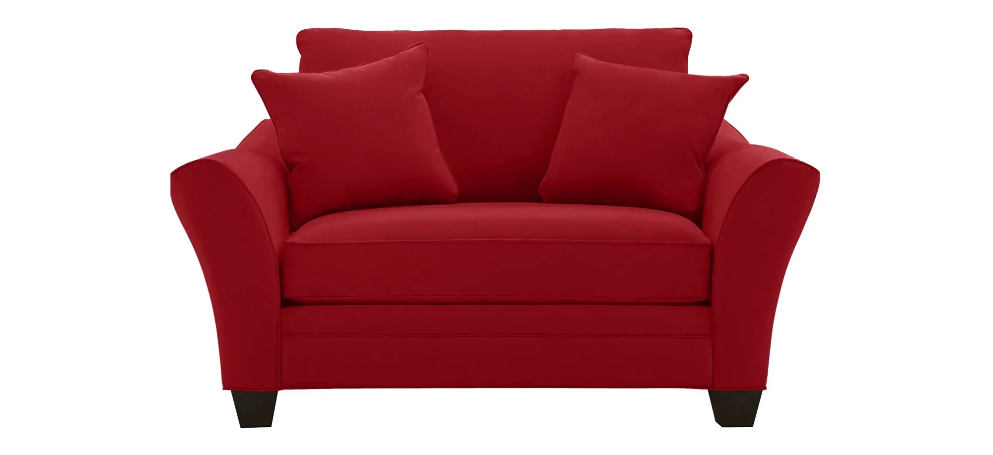 Briarwood Chair-and-a-Half in Suede So Soft Cardinal by H.M. Richards