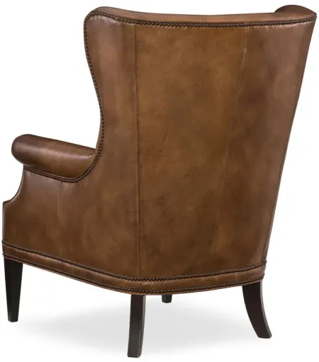 Maya Wing Club Chair in Brown by Hooker Furniture