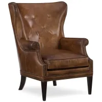 Maya Wing Club Chair in Brown by Hooker Furniture