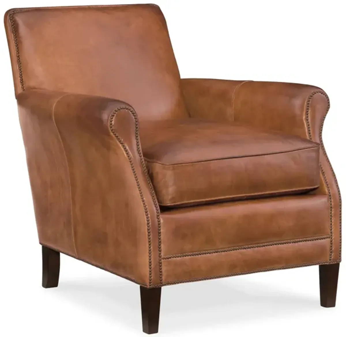 Royce Club Chair in Natchez Brown by Hooker Furniture