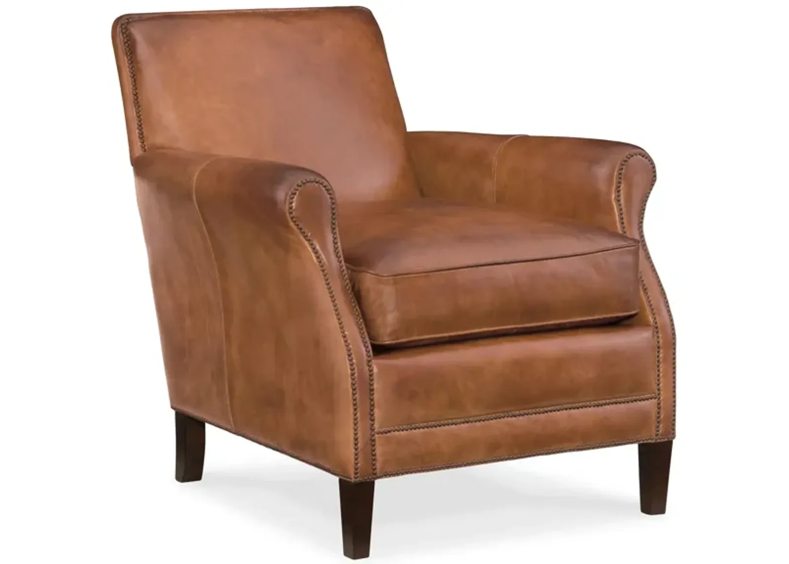 Royce Club Chair in Natchez Brown by Hooker Furniture