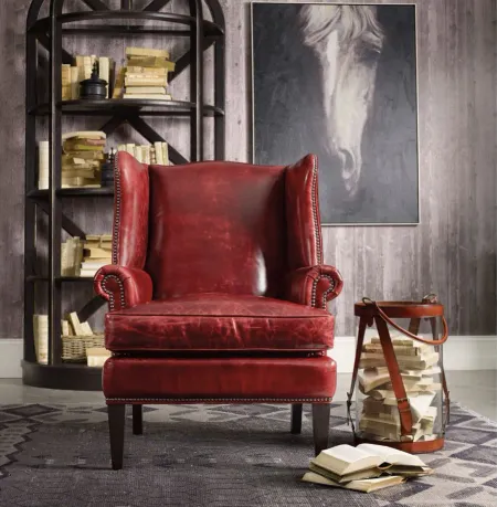 Blakeley Club Chair in Red by Hooker Furniture