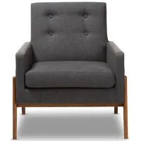 Perris Lounge Chair in Dark gray by Wholesale Interiors