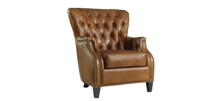 Hamrick Club Chair in Brown by Hooker Furniture