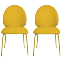 Lauren Kitchen Chairs - Set of 2 in Yellow by Tov Furniture