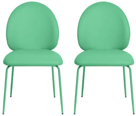 Lauren Kitchen Chairs - Set of 2 in Green by Tov Furniture