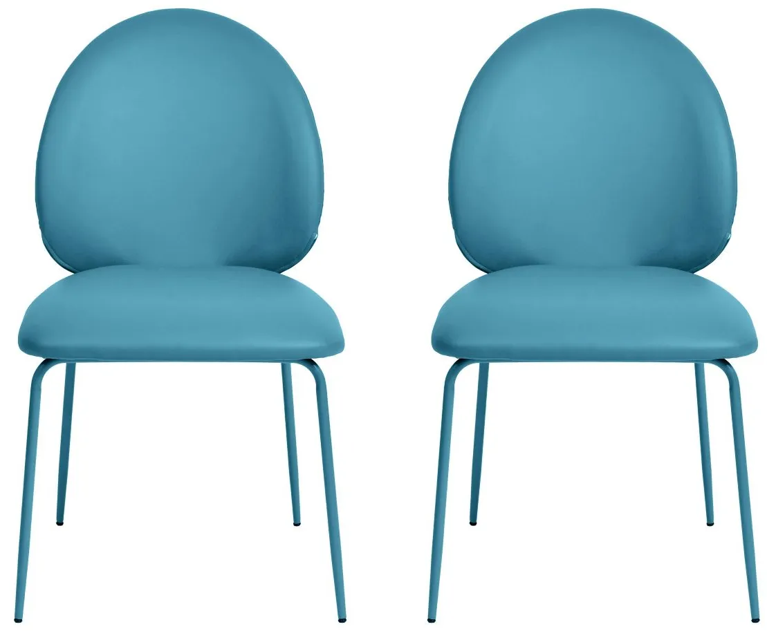 Lauren Kitchen Chairs - Set of 2 in Blue by Tov Furniture