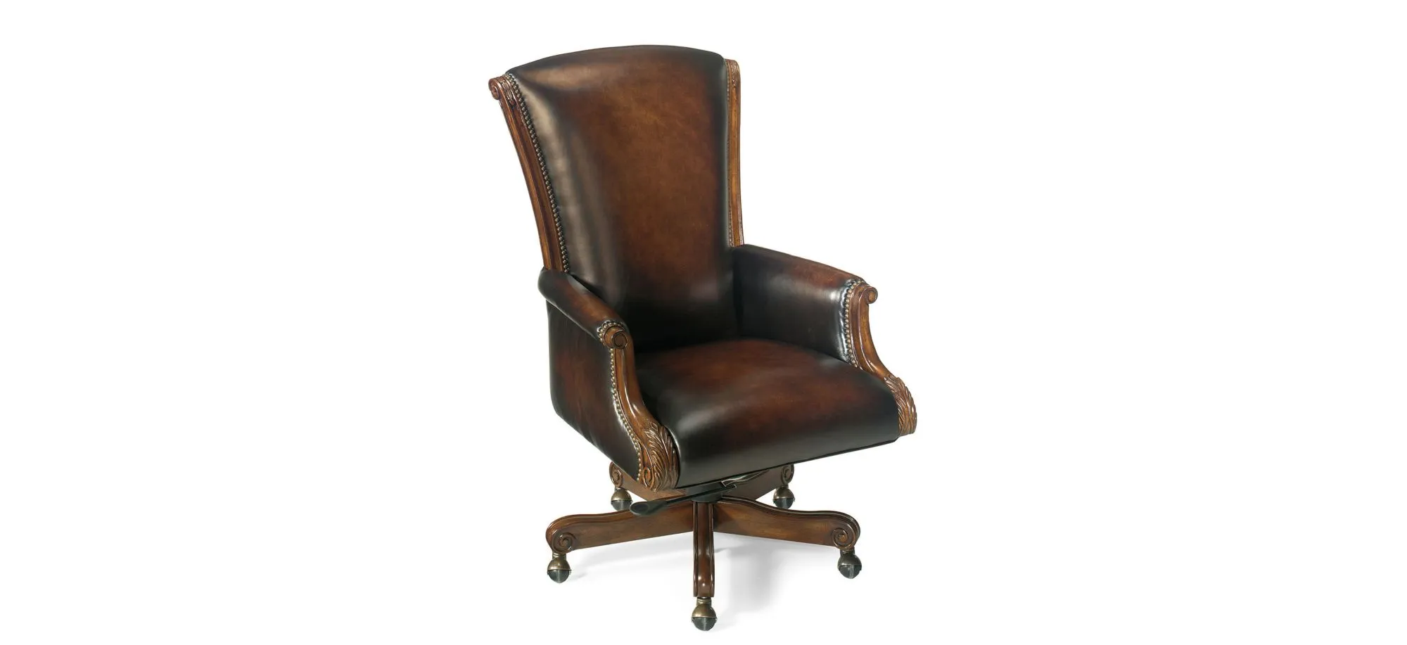Samuel Executive Swivel Tilt Chair in Brown by Hooker Furniture