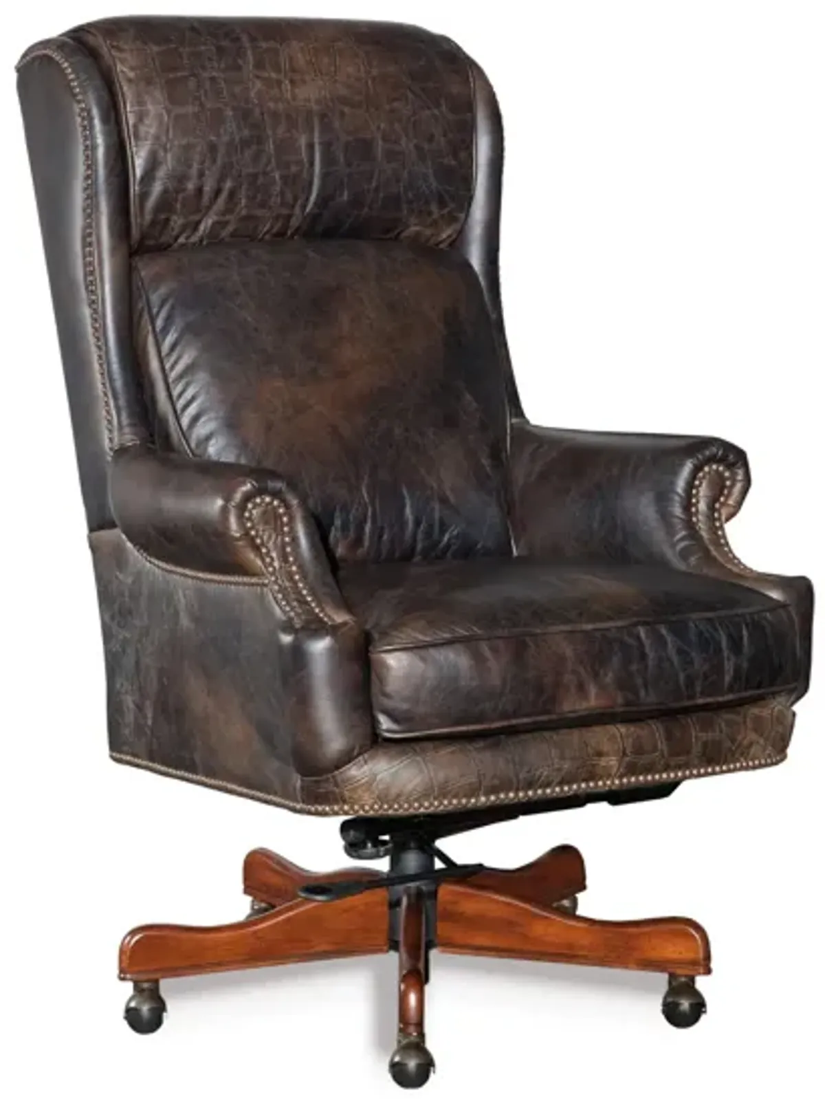 Tucker Executive Swivel Tilt Chair in Brown by Hooker Furniture