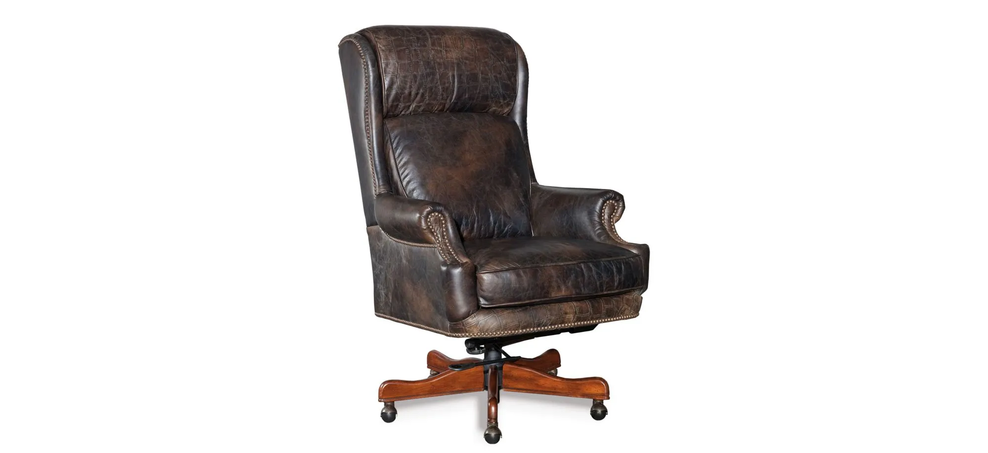 Tucker Executive Swivel Tilt Chair in Brown by Hooker Furniture