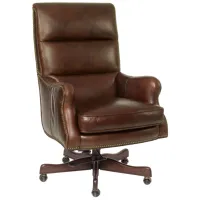 Victoria Executive Swivel Tilt Chair in Brown by Hooker Furniture