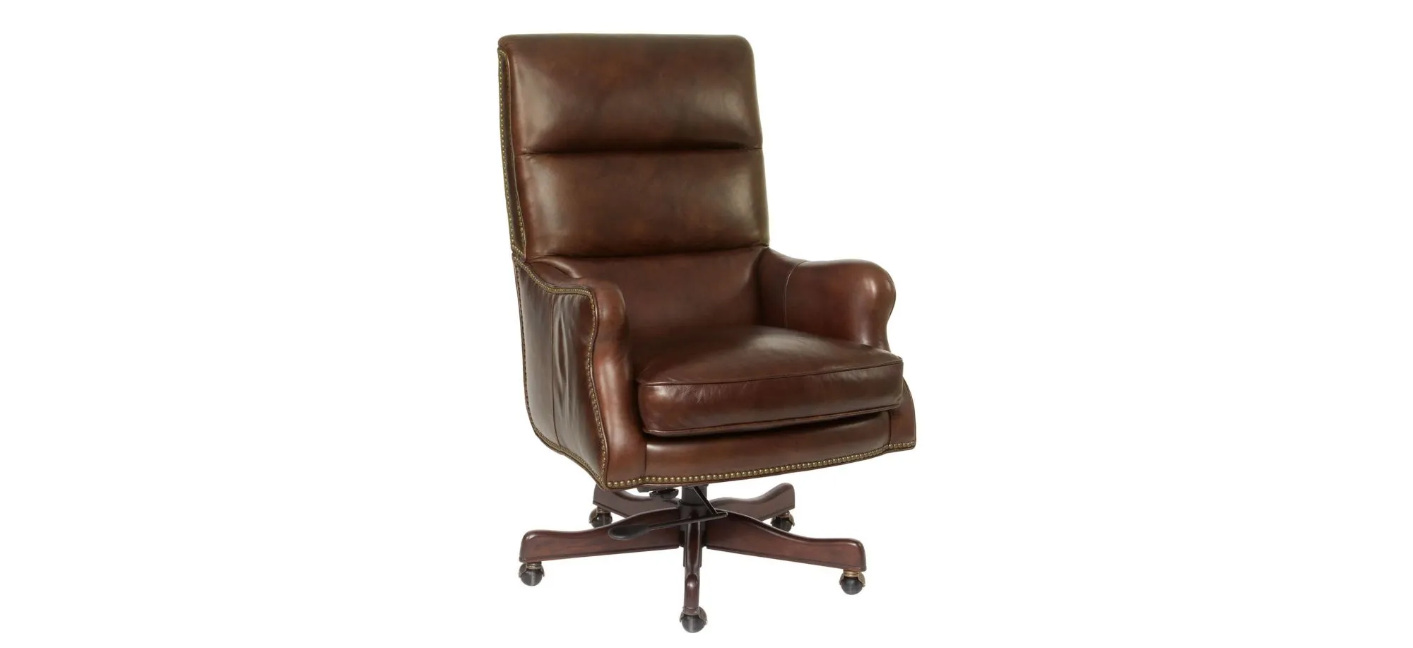 Victoria Executive Swivel Tilt Chair in Brown by Hooker Furniture