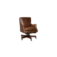 Barker Executive Swivel Tilt Chair in Brown by Hooker Furniture