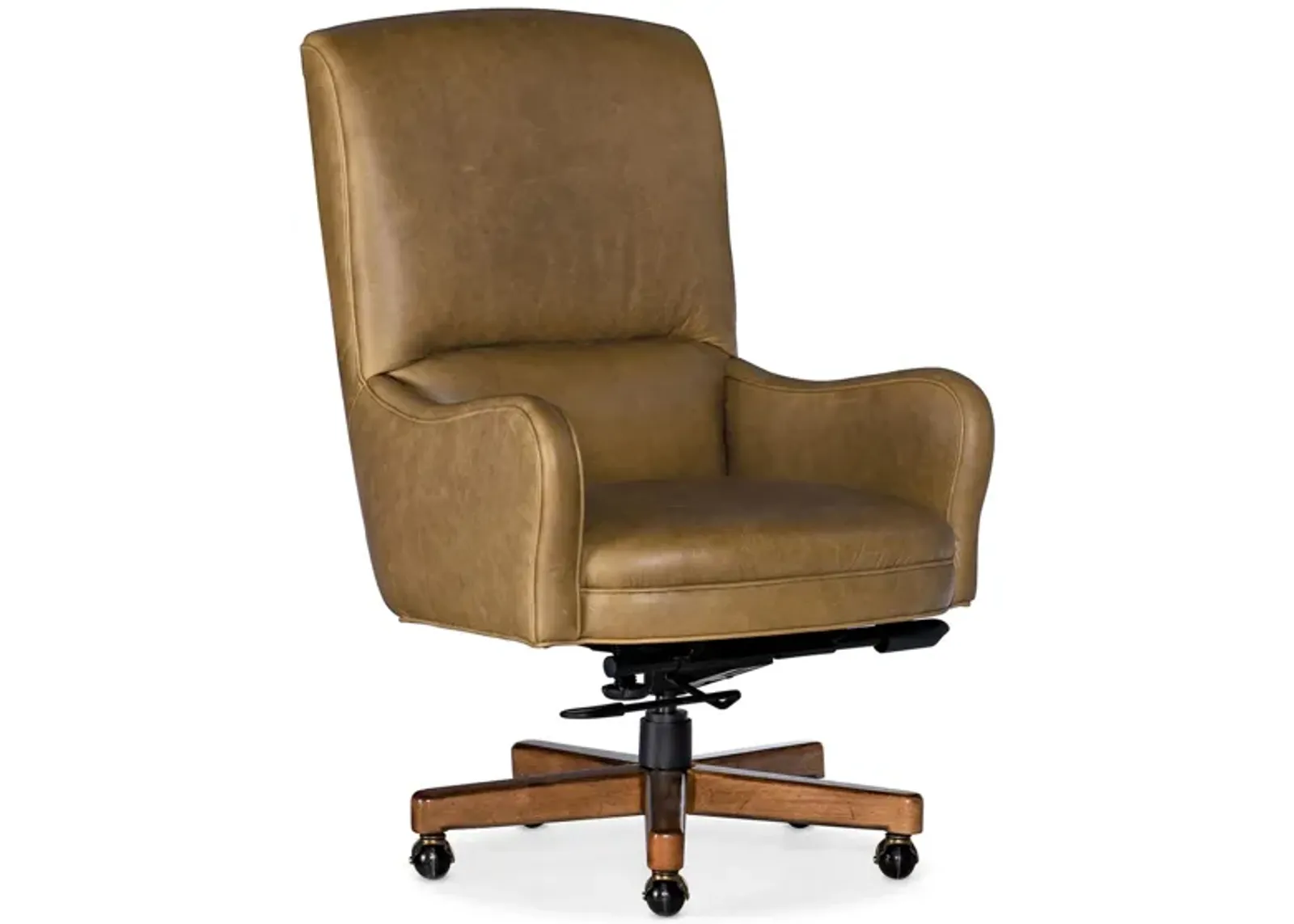 Dayton Executive Swivel Tilt Chair in Brown by Hooker Furniture