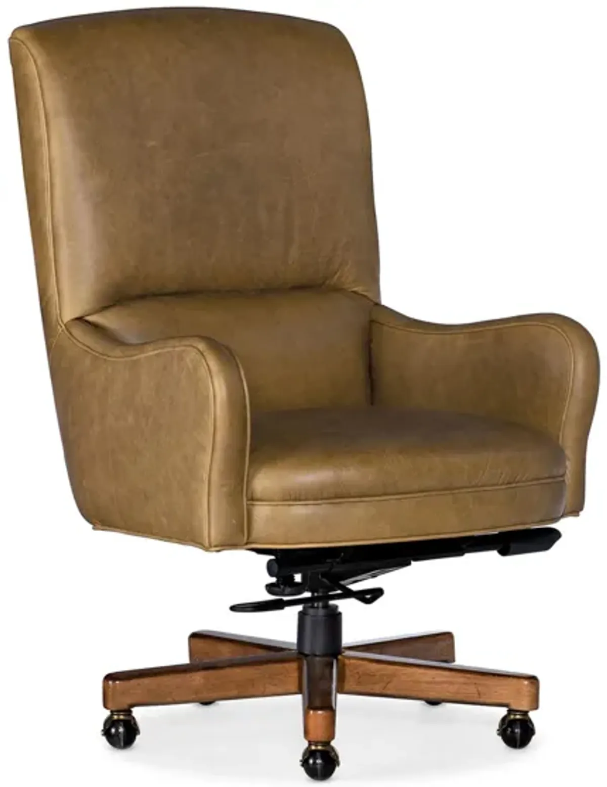 Dayton Executive Swivel Tilt Chair in Brown by Hooker Furniture