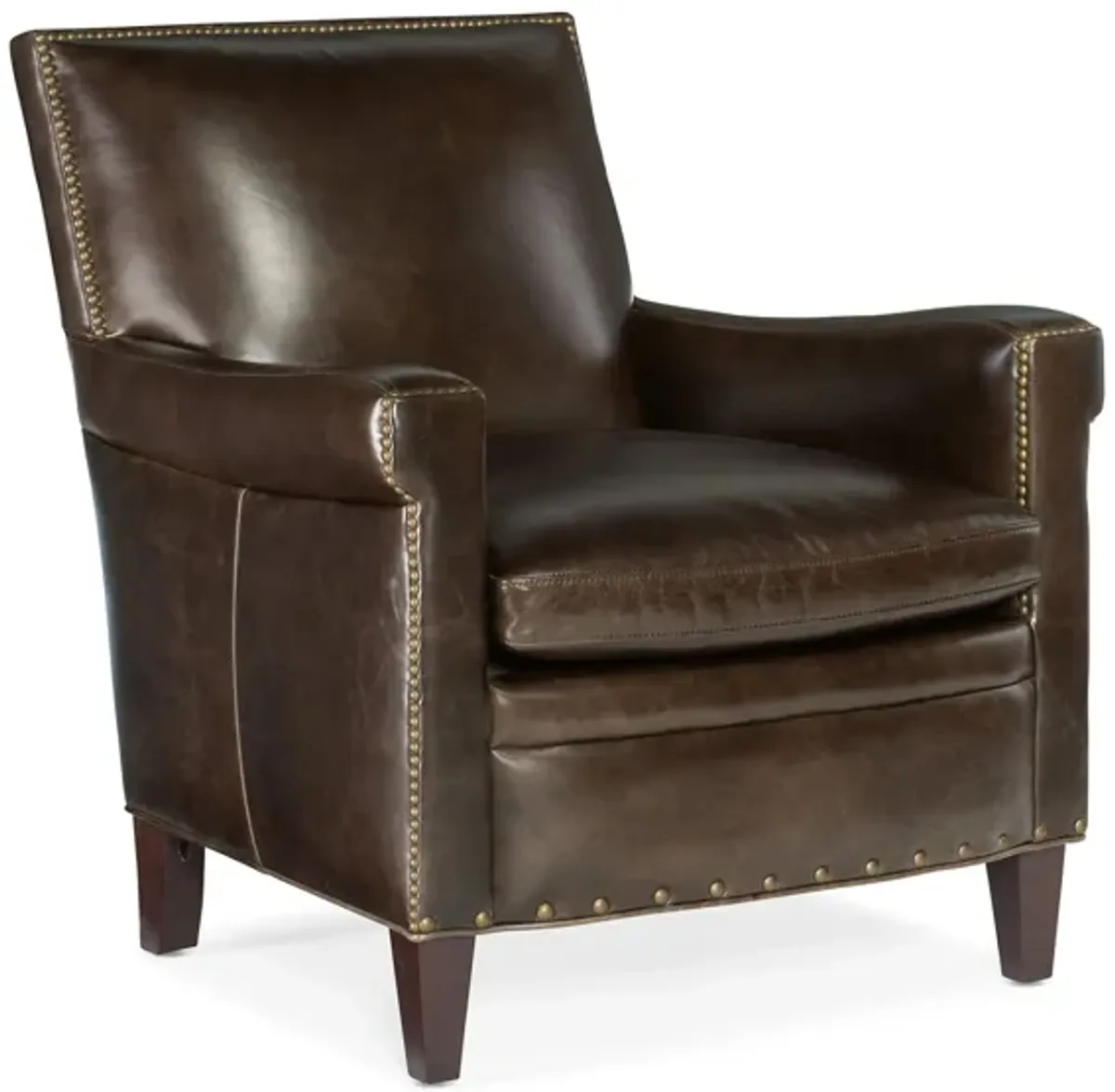 Jilian Club Chair in Brown by Hooker Furniture