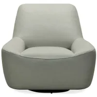 Maneuver Leather Swivel Chair in Grey by Hooker Furniture