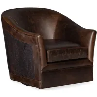 Morrison Swivel Club Chair in Brown by Hooker Furniture