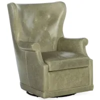 Mai Wing Swivel Club Chair in Bellaire Tranquil Sage by Hooker Furniture