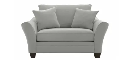 Briarwood Chair-and-a-Half in Suede So Soft Platinum by H.M. Richards