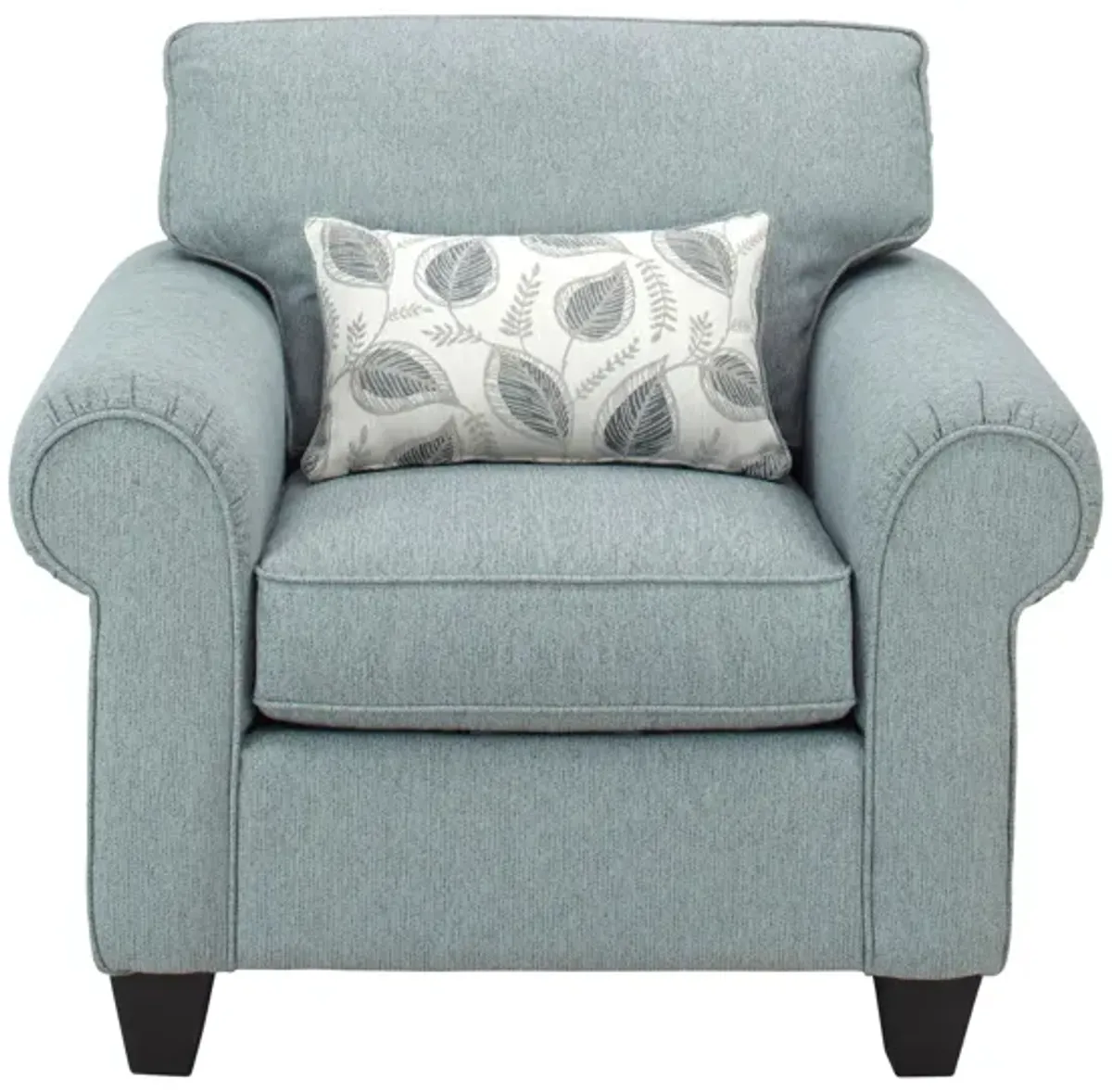 Saige Chenille Chair in Marine by Flair