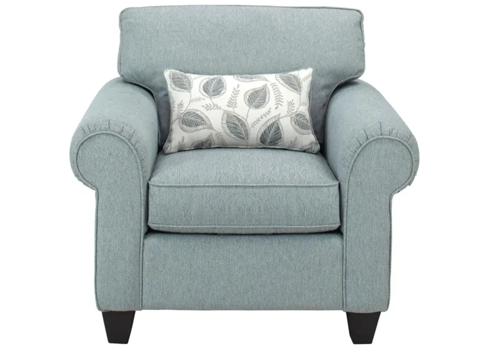 Saige Chenille Chair in Marine by Flair