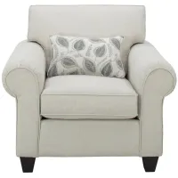 Saige Chenille Chair in Beige by Flair