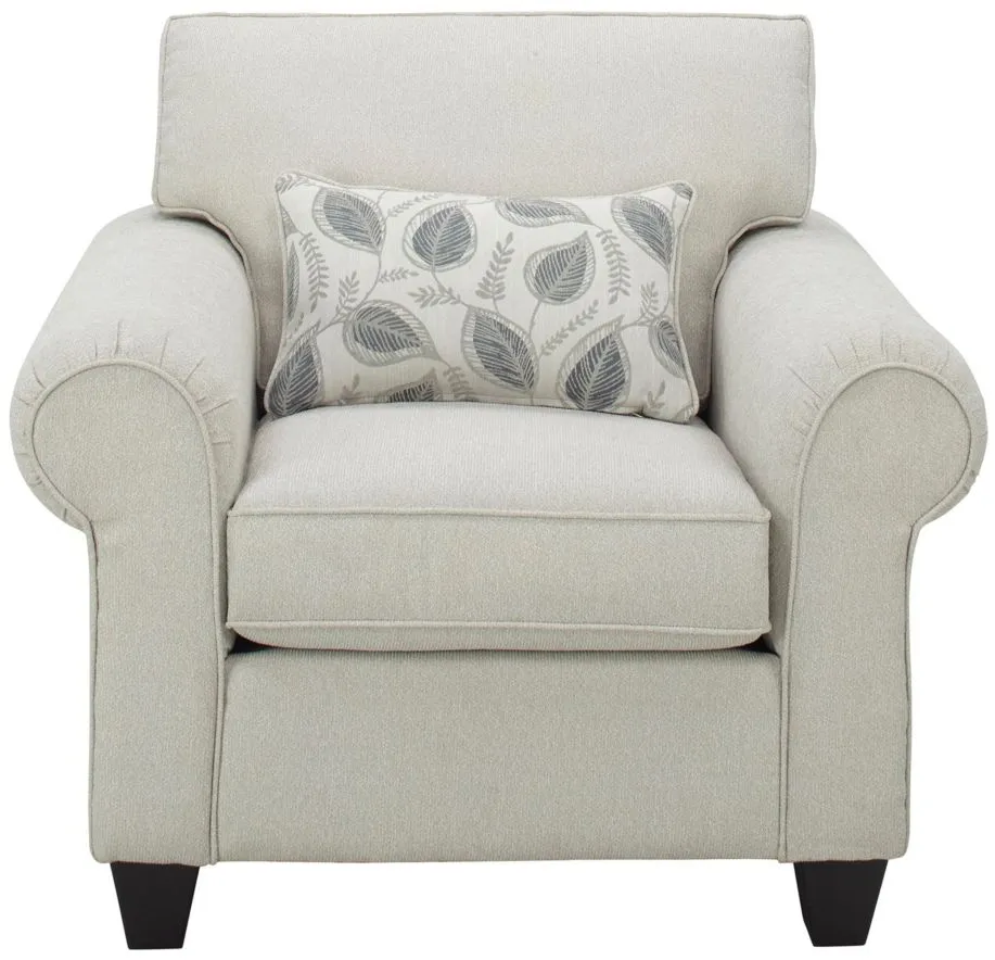 Saige Chenille Chair in Beige by Flair