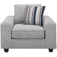 Alston Chenille Chair in Blue by Albany Furniture