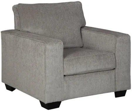 Adelson Chenille Chair in Alloy by Ashley Furniture