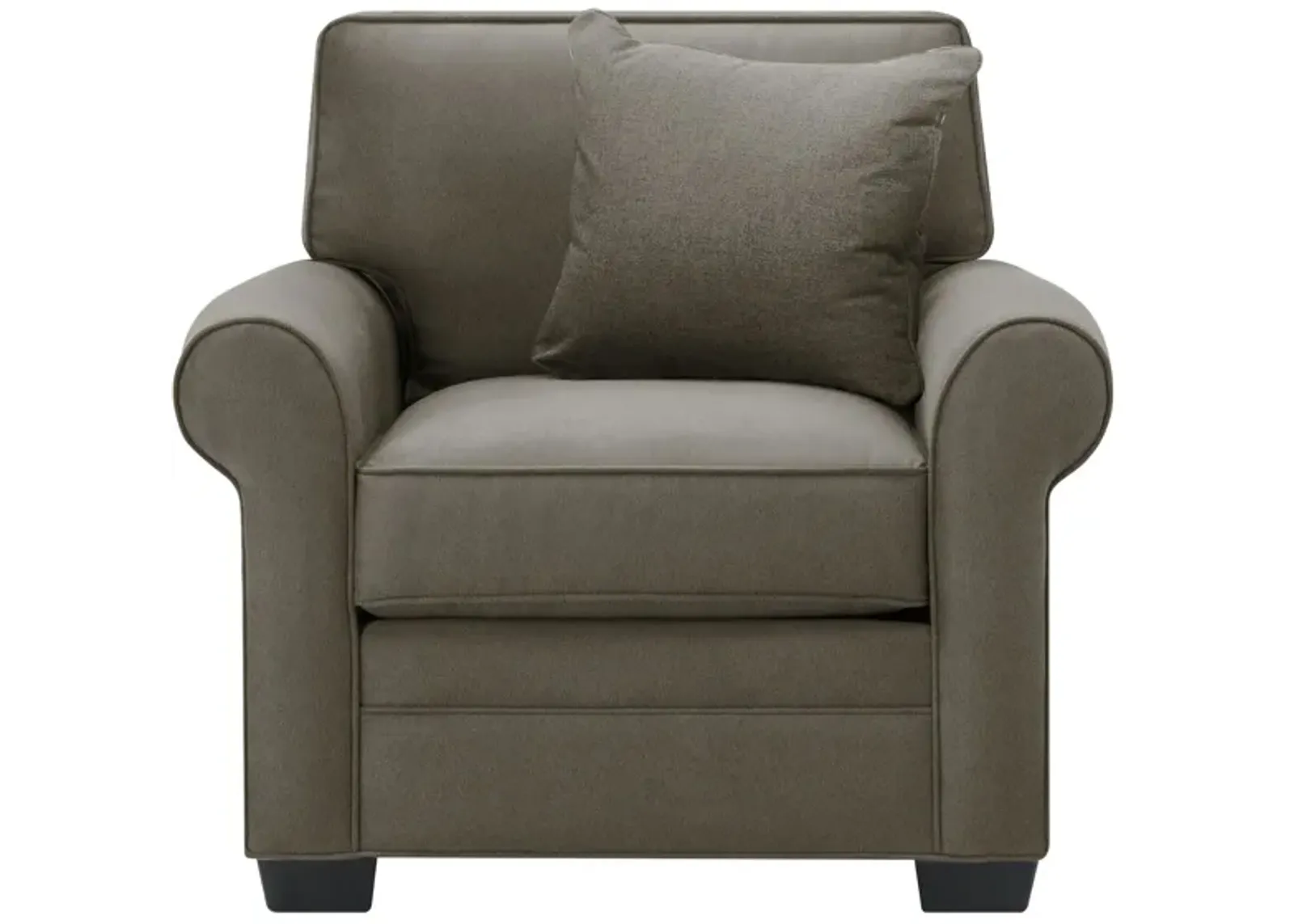 Glendora Chair in Suede So Soft Graystone by H.M. Richards