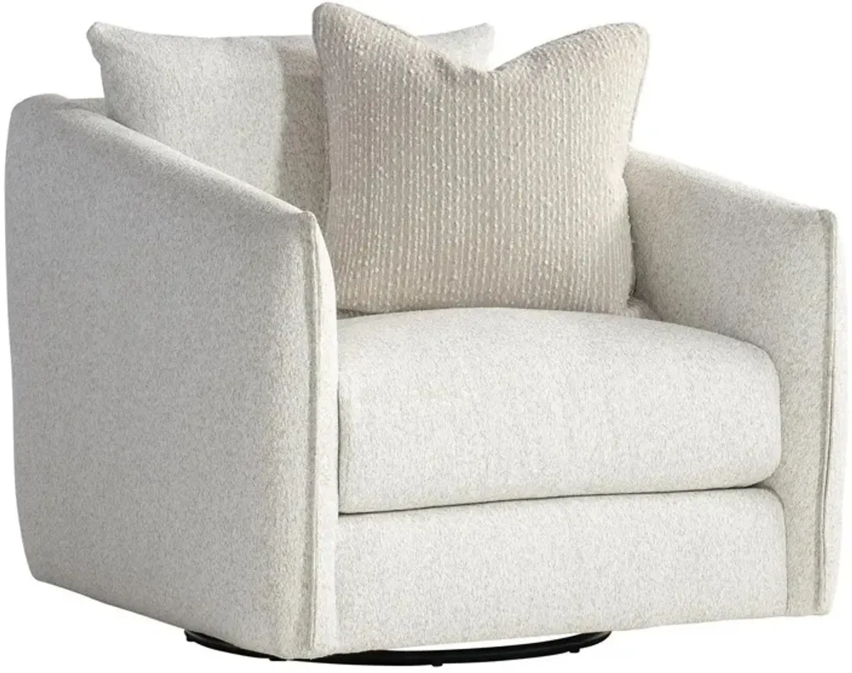 Demi Swivel Chair in White/Cream by Bernhardt