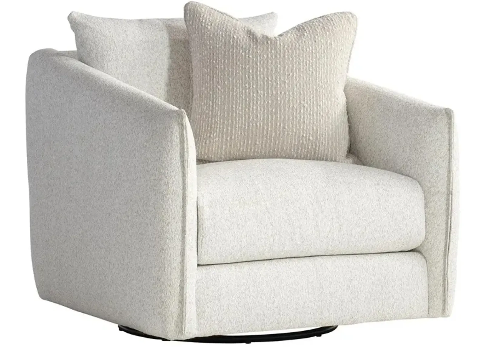 Demi Swivel Chair in White/Cream by Bernhardt