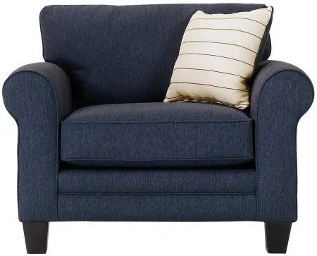 McKinley Chair-and-a-Half in Navy by Fusion Furniture
